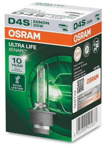 OSRAM XENARC ULTRA LIFE D4S HID Xenon discharge bulb, discharge lamp, 66440ULT, folding carton box (1 unit)
