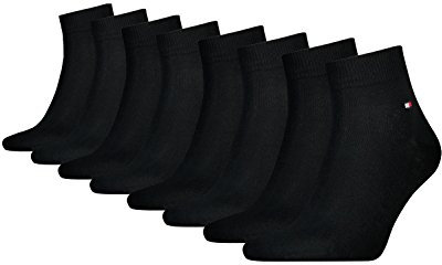 Tommy Hilfiger Herren Classic Quarter Socken 342025001 8 Paar, Farbe:Schwarz;Sockengröße:47-49;Artikel:Quarter schwarz 342025001-200