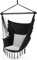 Hängesessel 100x130x75cm – bis 150 kg - Outdoor Sessel mit Kissen - Sitzsack zum Hängen Schaukel Für Garten und Zimmer – Boho – Fransen Brasilianischer Stuhl (Schwarz)