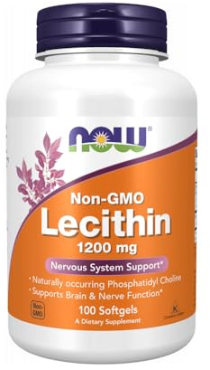 NOW Foods Lecithin, 1200mg Non-GMO - 100 softgels