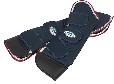 WeatherBeeta Deluxe Travel Boots, Navy/Red/White, Pony