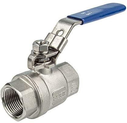 tecuro Edelstahl V4A Kugelhahn, beidseitig IG 1 1/2 Zoll (DN 40) PN 63, absperrbar