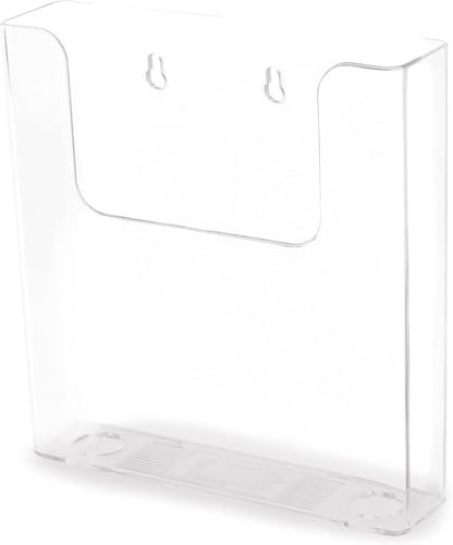 Deflecto Supports de littérature portrait pour affichage – Porte-revues mural A4 avec dos plat – Parfait pour dépliants, brochures et menus