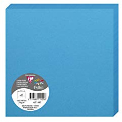 Clairefontaine 2142C Packung (mit 25 Doppelkarten Pollen, Gefaltet, 160 x 160mm) 210g, Türkis