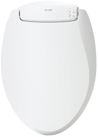 Brondell L60-EW LumaWarm Heated Nightlight Elongated Toilet Seat, White