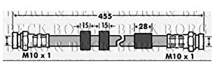 Borg & Beck BBH7425 Brake Hose To Fit PSA Jumper Boxer Fiat Ducato