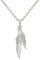 LES POULETTES BIJOUX - Sterling Silber 925 Halskette Zwei Federn - Taille 45 cm