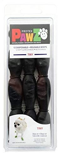 PAWZ DOG 0897515001147 Schwarze Hundestiefel, 12 Stück