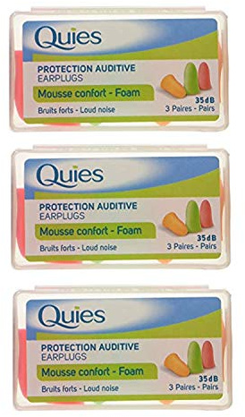 Quies - Protección auditiva de espuma - 35dB - Pack de 3 x 3