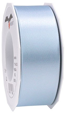 Präsent C.E. Pattberg Satin hellblau, 25 m Satinband zum Einpacken von Geschenken, 40 mm Breite, Geschenkband zum Dekorieren & Basteln, Dekoband, Anlass
