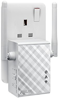 ASUS RP-N12 Wireless-N300 External Antenna Boost Wi-Fi Coverage, Quick and Secure Setup Via WPS Button, Smart LED Signal Indicator and Roaming Assist to Get a Stable Connection