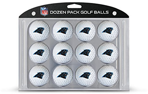 Team Golf NFL Carolina Panthers Golf Balls, 12 Pack Dozen Regulation Size Golf Balls, 12 Pack, Full Color Durable Team Imprint
