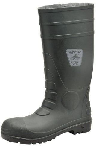Portwest Bottes de sécurité Wellington S5, Couleur: Vert, Taille: 48, FW95GNR48