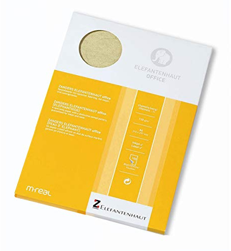 Zanders Elefantenhaut - Marmoriertes Papier, Naturpapier: 110 g/m², A4, 100 Blatt, FSC, abwischbar, chamois (hellbeige)