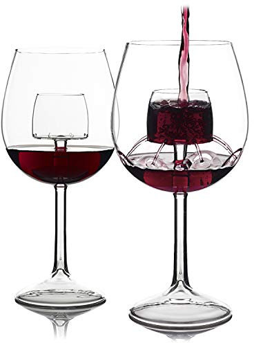 Sommelier Weinglas (2er Set) von Chevalier Collection - Patentierte Weingläser mit eingebautem Belüfter - Einzigartiges Geschenk für Weinliebhaber