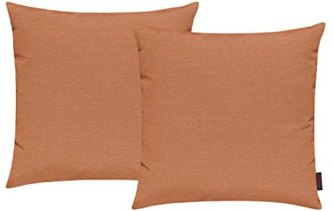Magma Heimtex Fino Kissenhülle ca. 50 x 50 cm Farbe 42 Orange (2er Set)