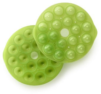 Lékué- Molde de repostería para cake pops, silicona, 18 cavidades, color verde