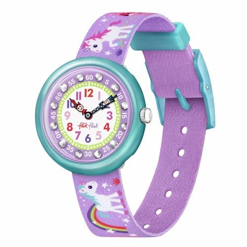Flik Flak Mädchenuhr Datum Quarz mit Stoffarmband – FBNP033