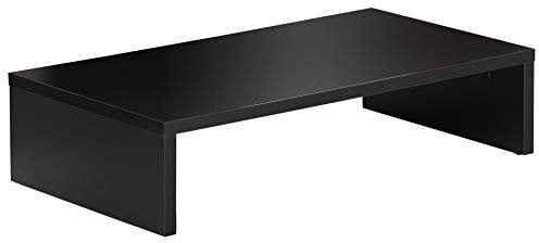 FITUEYES Monitorständer Bildschirmständer aus Holz Ergonomischem Laptop-Druckerständer für Monitor Laptop Drucker Fernseher 42,5x23,5x10cm Schwarz DT104201WB
