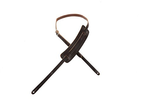 Levy's M25-DBR Gitarrengurt aus Leder, 50er-Jahre/Stil RnR, Dunkelbraun