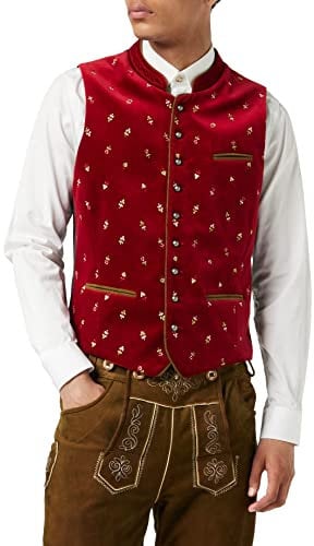 Stockerpoint Calzado Herren Trachtenweste, dunkelrot, 52