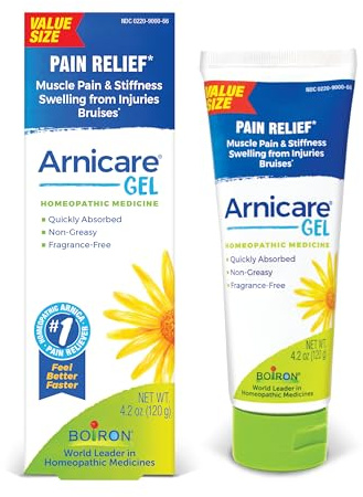 Boiron Arnicare Gel for Relief of Joint Pain, Muscle Pain, Muscle Soreness, and Swelling from Bruises or Injury - Non-greasy and Fragrance-Free - 4.2 oz