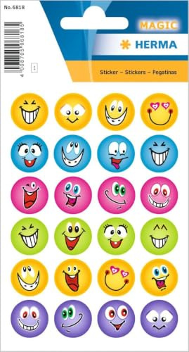 6818 Sticker MAGIC Gesichter, Glitterfolie