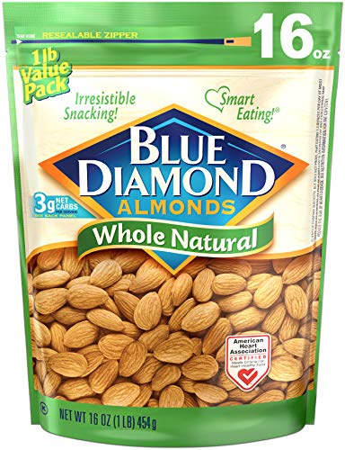 Blue Diamond Almonds 16 Ounce, 454 g (Whole Natural)