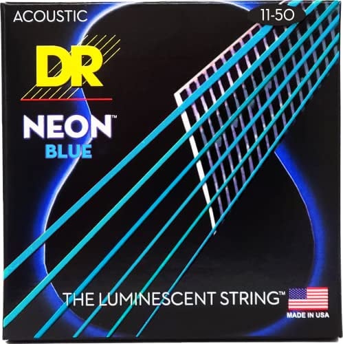 DR String NBA-11 Neon Blue Set di corde per chitarra acustica