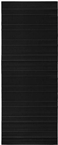Hanse Home Sunshine In- und Outdoor Teppich Fürth 80x300cm - Flachgewebe Wetterfest Modernes Design für Balkon Terrasse Wintergarten Küche Esszimmer Badteppich Wohnzimmerteppich Wasserfest in Schwarz