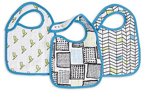 aden + anais 7117G Classic Snap Bib Whiz Kid, 3er pack