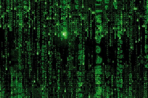 1art1 Matrix Poster Matrix Code, Grüner Regen Bilder Leinwand-Bild Auf Keilrahmen | XXL-Wandbild Poster Kunstdruck Als Leinwandbild 120x80 cm