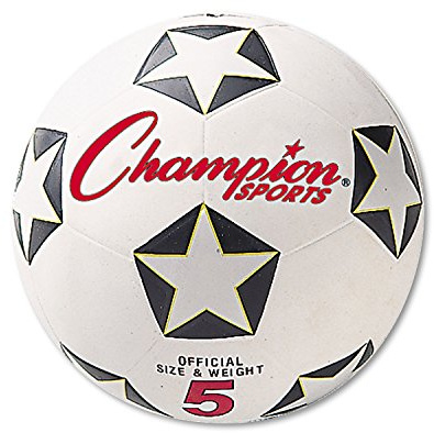Champion Sports Rubber Soccer Ball – Standard Size Youth & Adult Training Ball for Indoor & Outdoor Play, Ages 12+, Size 5