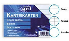 100 Karteikarten DIN A6 / blanko/weiß