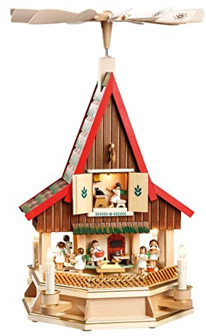 Richard Glässer 19087 Pyramide, Holz, Bunt, 35 x 35 x 53 cm