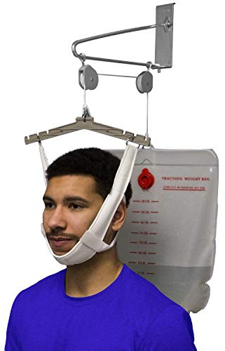 OTC Cervical Traction Kit, Neck Pain Relief, Vertebrae Disk Herniation, Complete Over Door Setup