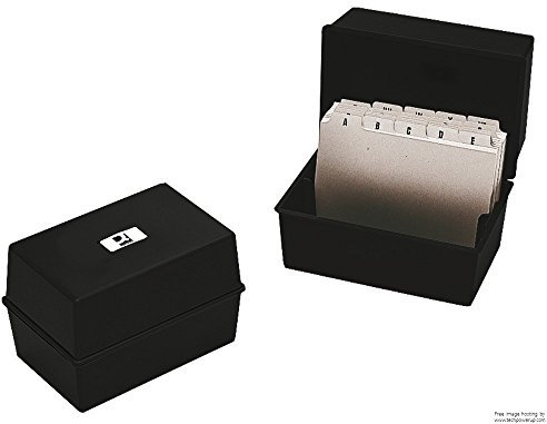 Q Connect 8x5 inch Card Index Box - Black