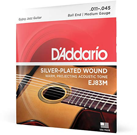 D'Addario EJ83M Gypsy Jazz Jazz Medium (.011-.045) Acoustic Guitar Strings