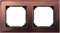 Merten 489215 M-PLAN-Echtglasrahmen, 2fach, Mahagonibraun