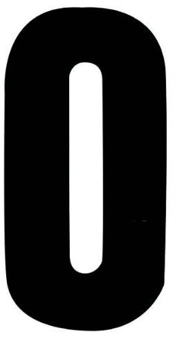 Rowan Self Adhesive 17cm Black Bin Number Signage