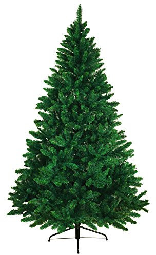 BB Sport Christbaum Weihnachtsbaum 210 cm Mittelgrün PVC Tannenbaum Künstlich Standfuß Klappsystem