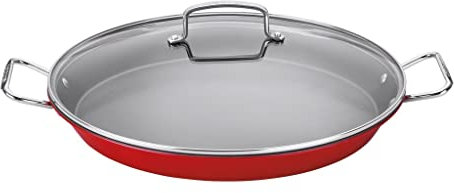 Cuisinart ASP-38CR - Paella con tapa, acero de aleación, color rojo