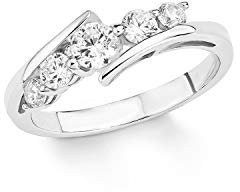 Amor Ring 925 Sterling Silber Damen Ringe, mit Zirkonia synth., Silber, Kommt in Schmuck Geschenk Box, 9911158