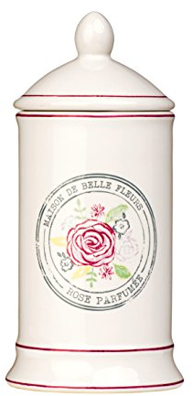 Premier Housewares Belle Cotton Bud Jar, Cream