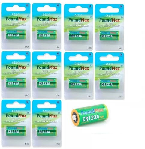 10 x CR123A 3 V PoundMax High Power Lithium Photo Battery