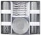 Tokyo Design Studio Nippon Noir Set à Expresso, Noir/Blanc, Set de 18