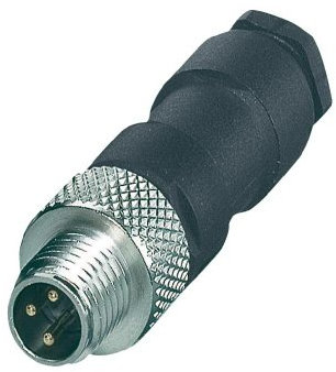 Phoenix Contact SACC 12 M8 Rundsteckverbinder Stecker 4-polig / 4.0A Kabelmontage, Lötanschluss IP 67