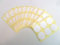 72 Stück, rund, 30 mm, Weiß, Minilabel Papieretiketten, Permanent selbstklebend, rund, Durchmesser, Etiketten