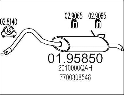 MTS Company 01.95850 Endschalldämpfer