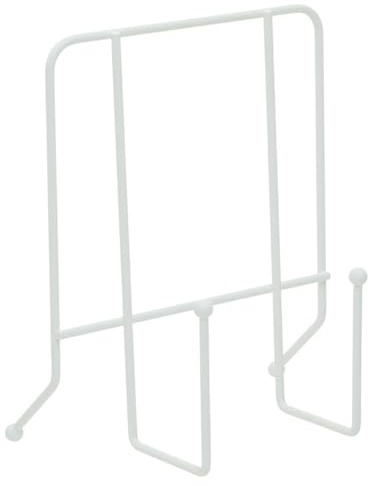 Premier Housewares Durable Design Matt White Finish Cookbook Stand | White Finish Recipe Book Stand For Kitchen | Elegant Stand For Cookbooks | Iron Constructed Cook Book Stand